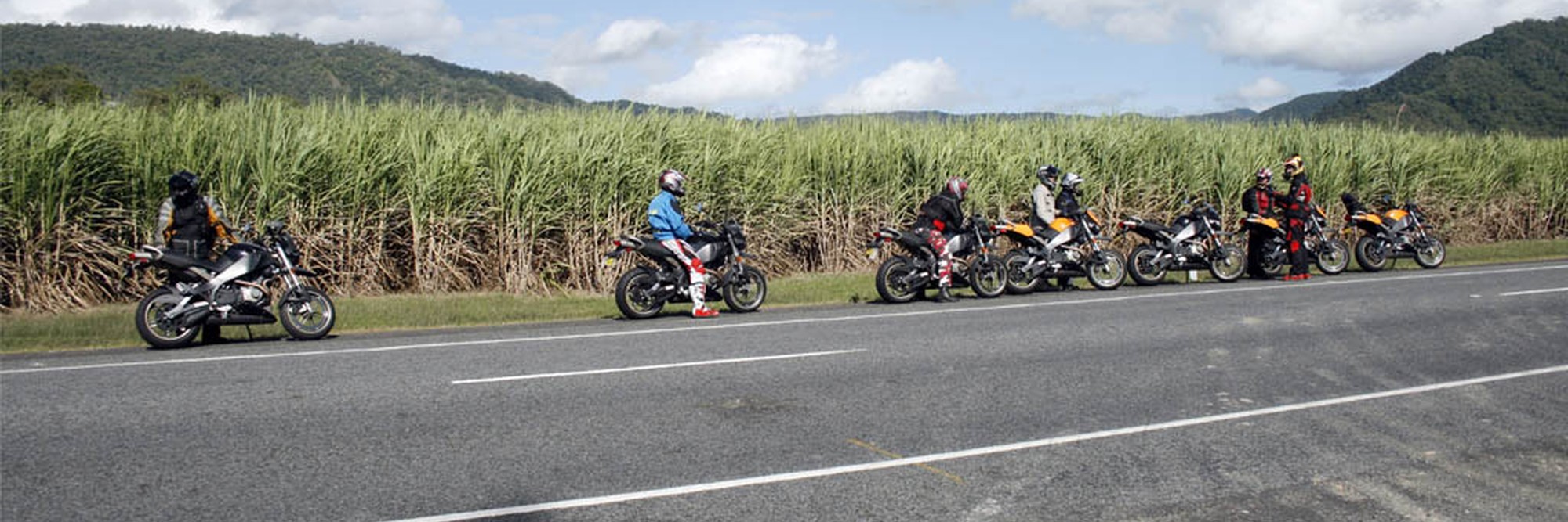 Buell Ulysses water crossing in Far North Queensland