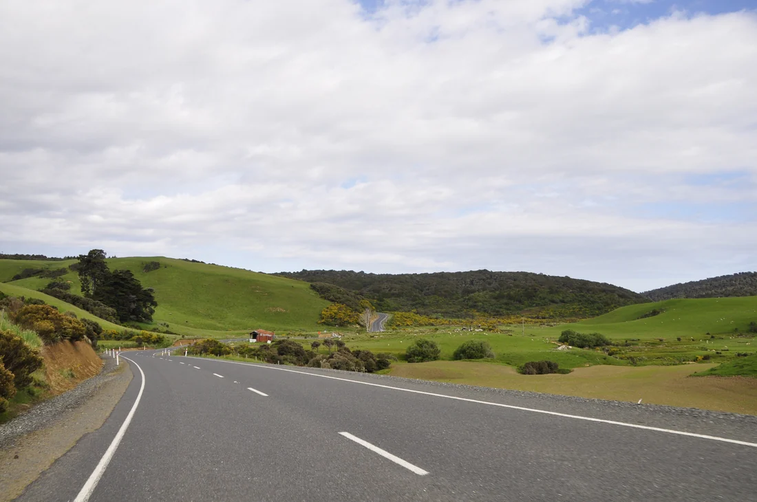 One more empty South Island road disappearing into the distance.