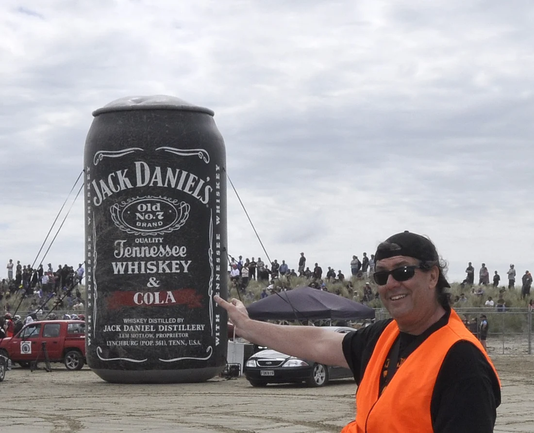 Dave at the beach races