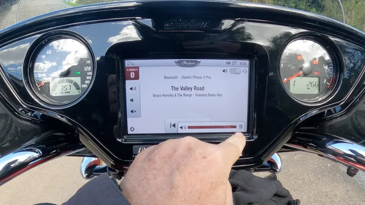 Indian Chieftain audio display at volume eleven
